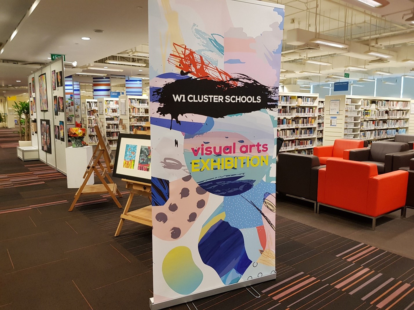 Annual W1 Schools Art Exhibition at Clementi Public Library